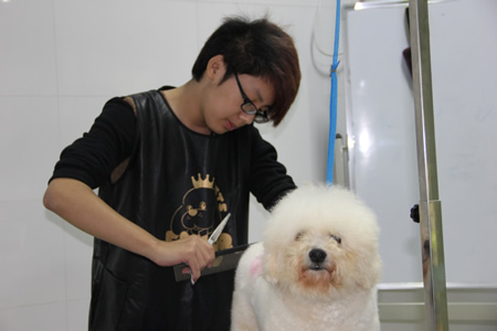 圣寵學(xué)子正在苦練基本功